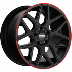 Cerchi in lega Fondmetal MOROS (STC-MS) 9.5x20 Matt Black Red Lip