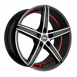 Cerchi in lega Mam OX-18 8.5x19 Black Front Polish Red Inside