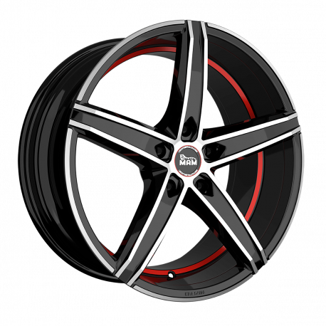 Cerchi in lega Mam OX-18 8.5x19 Black Front Polish Red Inside