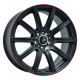 Cerchi in lega Keskin KT16 9.5x19 Matt Black Lip Red