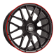 Cerchi in lega Mam GT1 8.0x18 Matt Black Lip Red