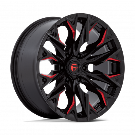 Cerchi in lega Fuel Flame 9.0x20 Gloss Black Milled With Candy Red
