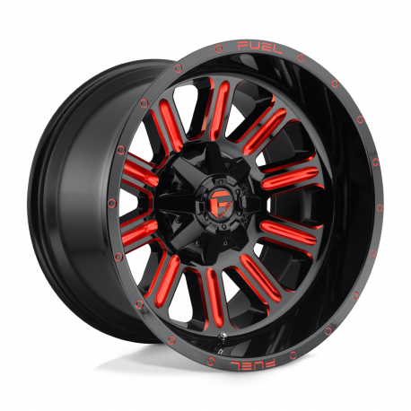 Cerchi in lega Fuel Hardline 10.0x20 Gloss Black Red Tinted Clear