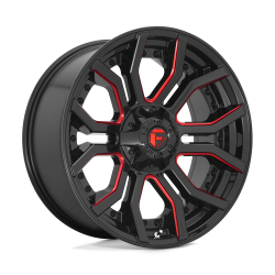 Cerchi in lega Fuel Rage 9.0x20 Gloss Black Red Tinted Clear