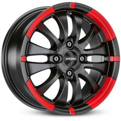 Cerchi in lega Ronal R59 7.5x17 Jet Black Matt Red Rim