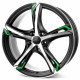 Cerchi in lega Ronal R62 Green 8.5x20 Jet Black Matt Front Cut
