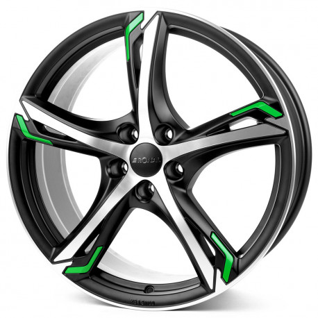 Cerchi in lega Ronal R62 Green 8.5x20 Jet Black Matt Front Cut