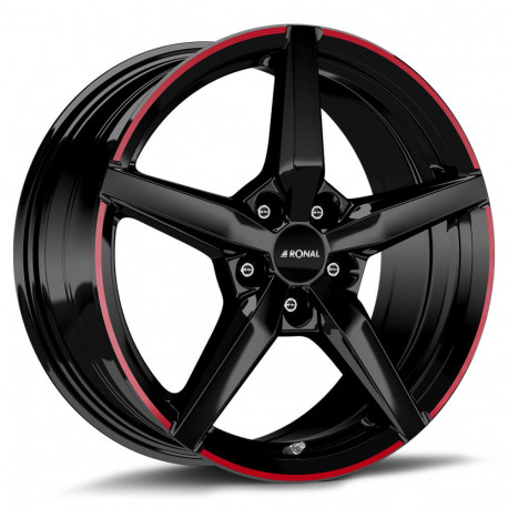Cerchi in lega Ronal R69 MCR 7.5x17 Jet Black Red Rim