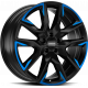 Cerchi in lega Ronal R71 9.5x21 Jet Black Matt Blue Tinted Matt