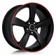 Cerchi in lega Avus AF10 8.5x19 Matt Black Red Line