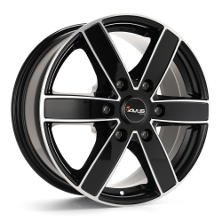Cerchi in lega Avus AC-V61 7.5x17 Black Polished
