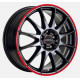 Cerchi in lega Ronal R54 MCR 7.0x17 Jet Black Red Rim