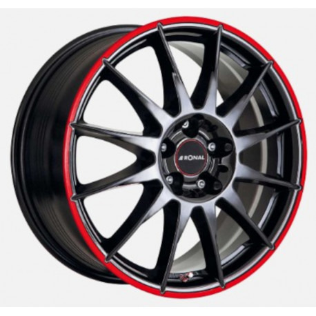 Cerchi in lega Ronal R54 MCR 7.0x17 Jet Black Red Rim