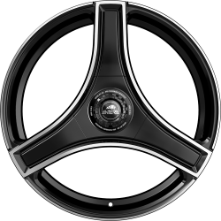 Cerchi in lega Antera A123 10.5x22 Piano Black Diamond
