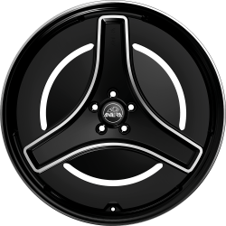 Cerchi in lega Antera A303 10.0x24 Piano Black Diamond