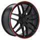 Cerchi in lega per Mercedes Klasa G W460 W461 W463 AMG nero Czerwony Rant 10.0x21 Come da foto