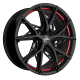 Cerchi in lega Keskin Kt24c 8.5x19 Black Painted Red Inside