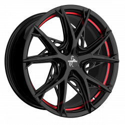 Cerchi in lega Keskin Kt24 8.5x19 Black Painted Red Inside