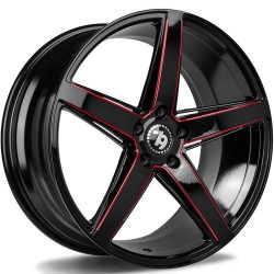 Cerchi in lega Seventy9 Sv-N 8.5x19 BGMR - Black Glossy Milled Red