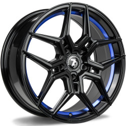Cerchi in lega Seventy9 Sv-B 8.5x20 BGBIL - Black Glossy Blue Inner Lip
