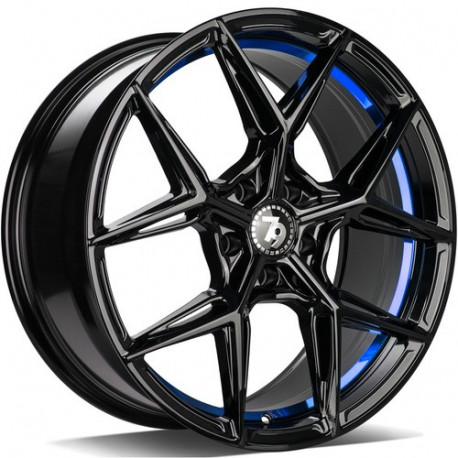 Cerchi in lega Seventy9 Scf-B 9.5x19 BGBIL - Black Glossy Blue Inner Lip