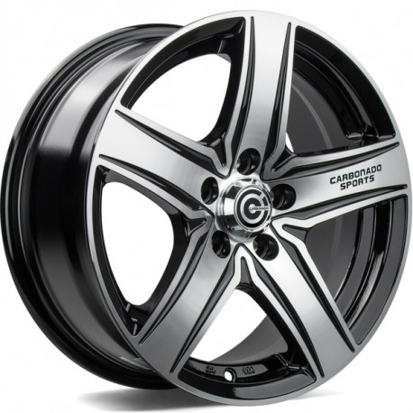 Cerchi in lega Carbonado Gtrsports1 6.5x15 Bfp - Black Front Polished