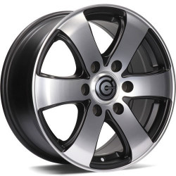 Cerchi in lega Carbonado Mammuth 7.0x16 Mbfp - Matt Black Front Polished