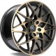 Cerchi in lega Carbonado Crazy 9.5x19 Bggf - Black Glossy Gold Front