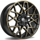 Cerchi in lega Carbonado Shield 8.0x18 Bggf - Black Glossy Gold Front