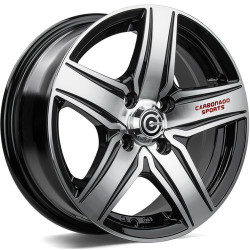 Cerchi in lega Carbonado Gtr Sports 1 6.0x14 Bgrw - Black Front Polished Red Words
