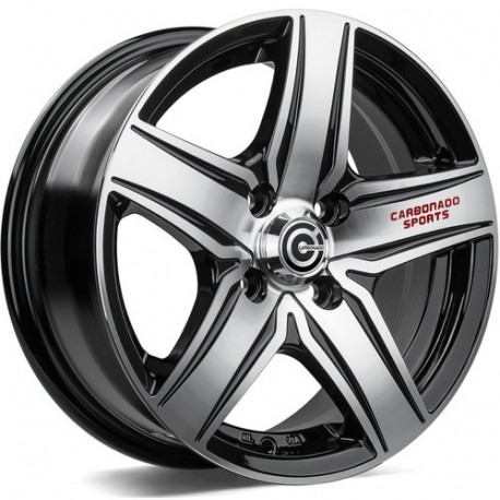 Cerchi in lega Carbonado Gtr Sports 1 6.0x14 Bgrw - Black Front Polished Red Words