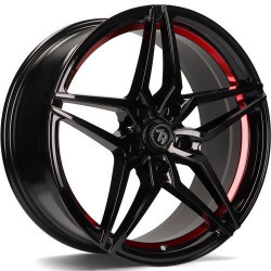 Cerchi in lega Seventy9 Sv-A 8.0x18 BGRIL- Black Glossy Red Inner Lip