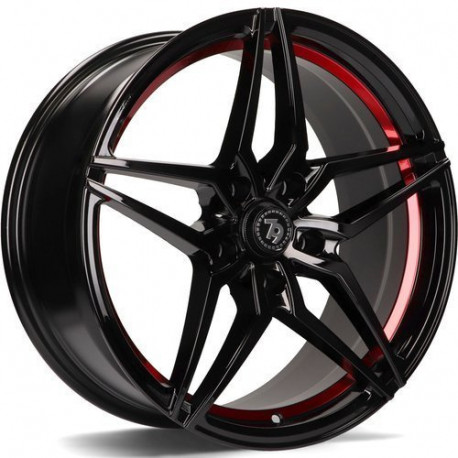 Cerchi in lega Seventy9 Sv-A 8.0x18 BGRIL- Black Glossy Red Inner Lip