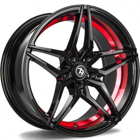 Cerchi in lega Seventy9 Sv-A 9.0x18 BGRIL- Black Glossy Red Inner Lip