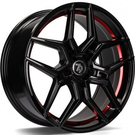 Cerchi in lega Seventy9 Sv-B 8.0x18 BGRIL- Black Glossy Red Inner Lip