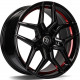 Cerchi in lega Seventy9 Sv-B 9.5x19 BGRIL- Black Glossy Red Inner Lip