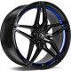 Cerchi in lega Seventy9 Sv-A 8.0x18 BGBIL - Black Glossy Blue Inner Lip