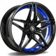 Cerchi in lega Seventy9 Sv-A 9.0x18 BGBIL - Black Glossy Blue Inner Lip