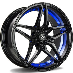 Cerchi in lega Seventy9 Sv-A 9.0x18 BGBIL - Black Glossy Blue Inner Lip