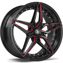 Cerchi in lega Seventy9 Sv-Ar 9.5x19 BGMR - Black Glossy Milled Red