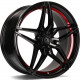 Cerchi in lega Seventy9 Sv-A 7.5x17 BGRIL- Black Glossy Red Inner Lip