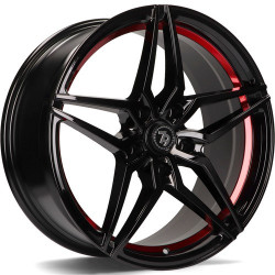 Cerchi in lega Seventy9 Sv-A 7.5x17 BGRIL- Black Glossy Red Inner Lip