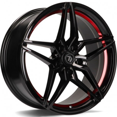 Cerchi in lega Seventy9 Sv-A 7.5x17 BGRIL- Black Glossy Red Inner Lip