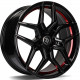Cerchi in lega Seventy9 Sv-B 7.5x17 BGRIL- Black Glossy Red Inner Lip