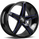 Cerchi in lega Seventy9 Sv-N 9.0x18 BGBR - black glossy milled blue