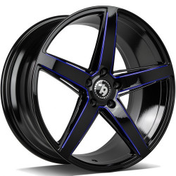 Cerchi in lega Seventy9 Sv-N 9.5x19 BGBR - black glossy milled blue
