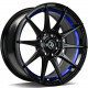 Cerchi in lega Seventy9 Scf-F 7.0x15 BGBIL - Black Glossy Blue Inner Lip