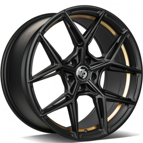Cerchi in lega Seventy9 Scf-B 8.5x19 BGGIL - Black Matt Gold Inner Lip