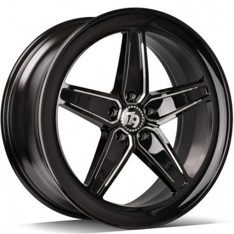 Cerchi in lega Seventy9 Sv-Y 9.0x20 BGEP - Black Glossy Edges Polished