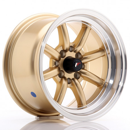 Cerchi in lega Japan Racing JR19 8.0x14 Gold w/ Machined Lip